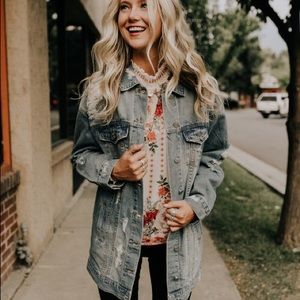 Liam Distressed Denim Jacket